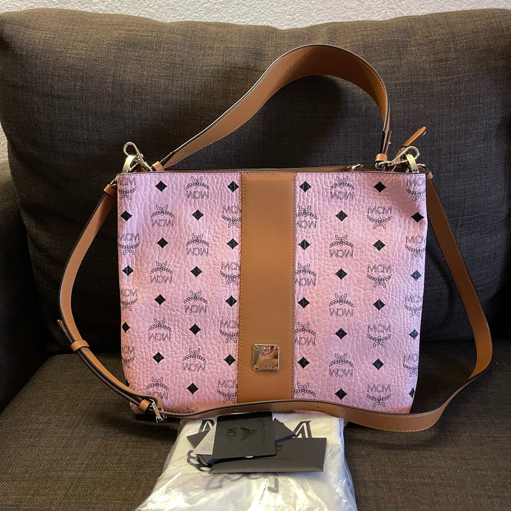 SOLD MCM Klara Medium Visetos Hobo Bag - Pink - NWOT - Picture 1 of 13